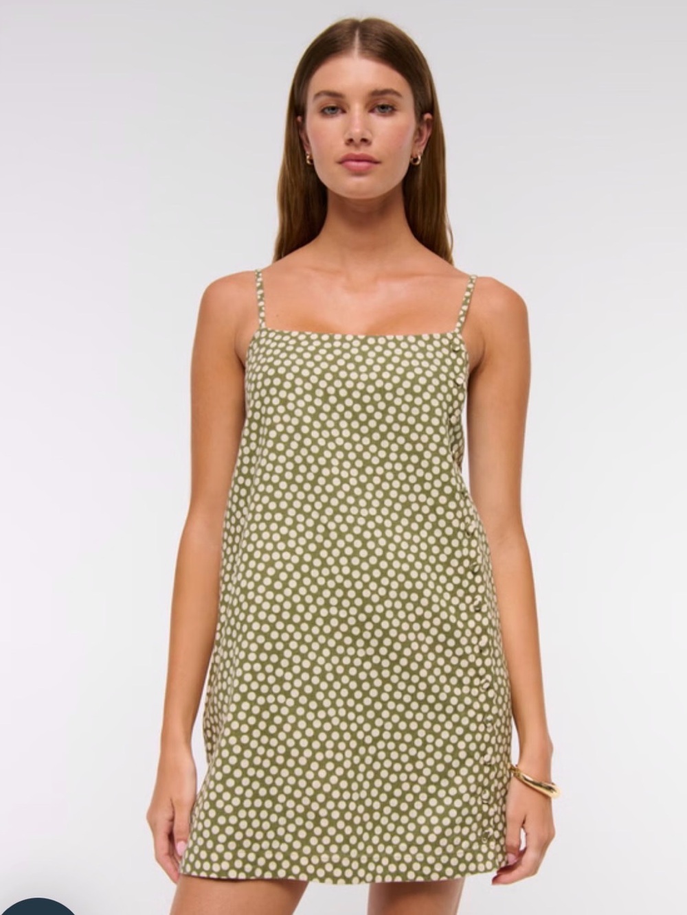 Abercrombie Linen Blend Button Skort